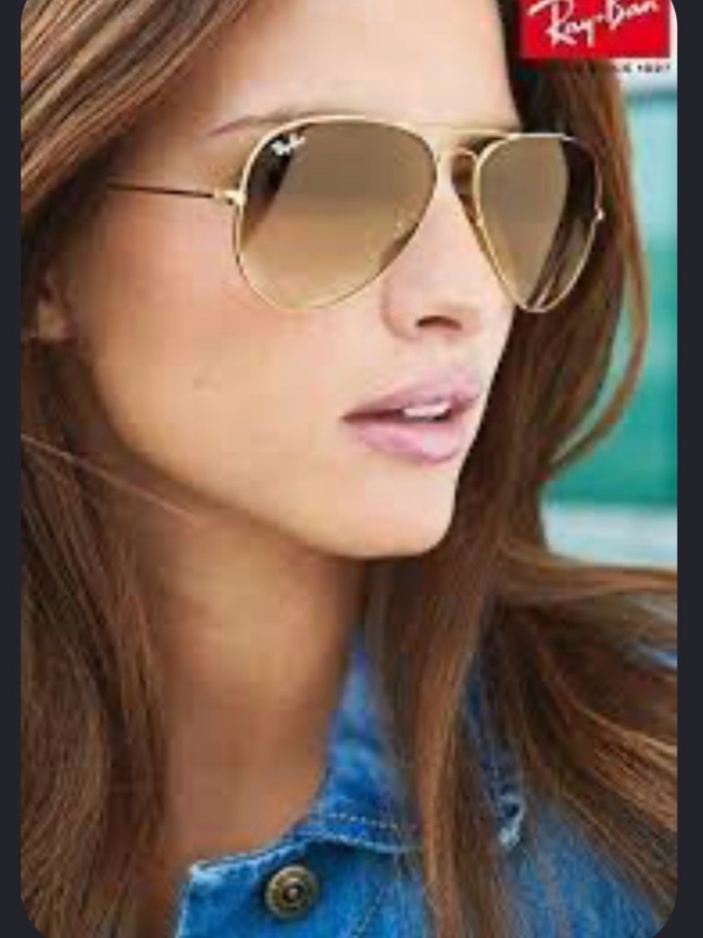 NEW Ray Ban RB3025 Aviator Ray-Gold Frame Aviator Sunglasses with Brown Case